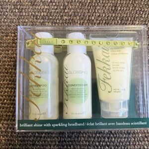 NIB Fekkai glossing, traveling kit, shampoo, conditioner, cream